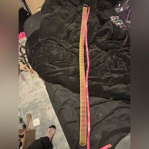 NWOT Genuine Leather Gold  Belt